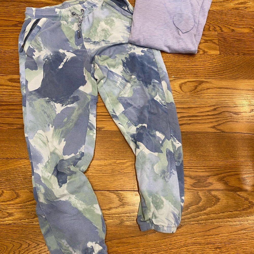 Athleta Girl Jogger Pants and Jcrew tee
